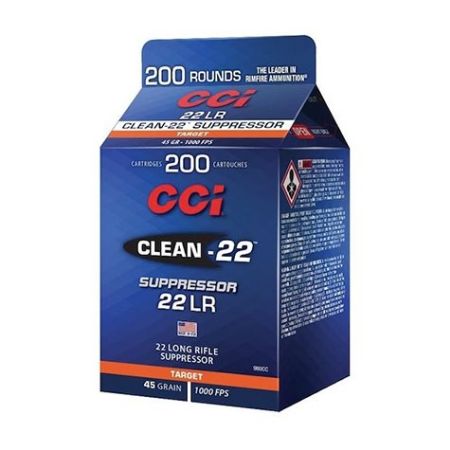 Picture of CCI SUPPRESSOR .22LR 45GR SUBSONIC ROUND NOSE, CLEAN-22, 200RD/BOX