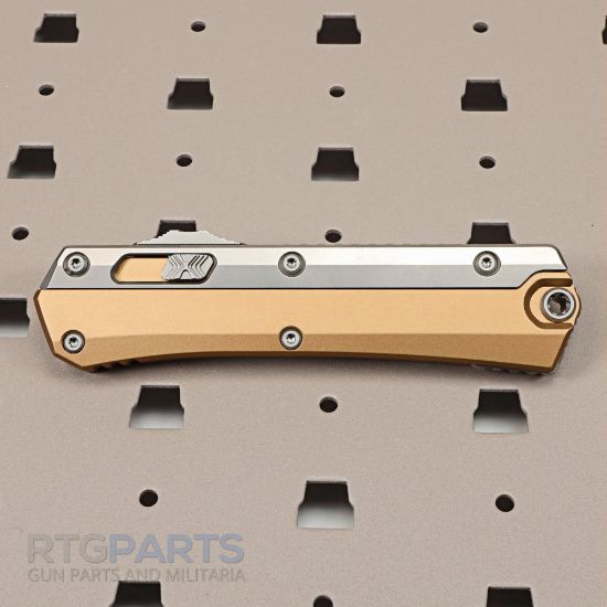 Picture of MICROTECH GLYKON D/E OTF AUTOMATIC KNIFE, TAN, 3.75 INCH, STONEWASH, 184-10TA