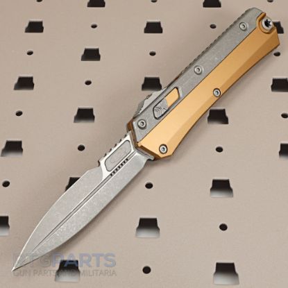 Picture of MICROTECH GLYKON D/E OTF AUTOMATIC KNIFE, TAN, 3.75 INCH, APOCALYPTIC, 184-10APTA
