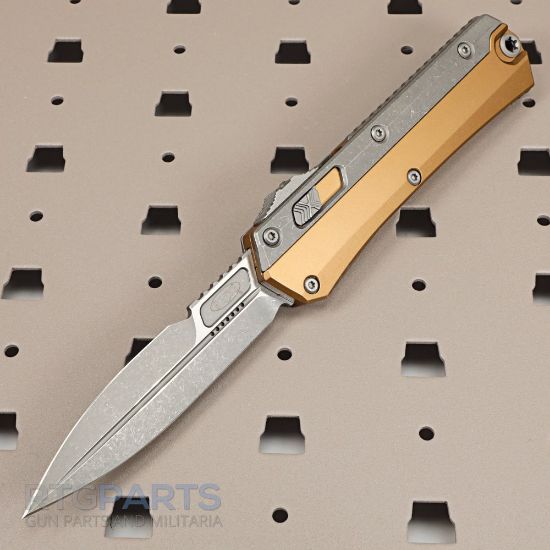 Picture of MICROTECH GLYKON D/E OTF AUTOMATIC KNIFE, TAN, 3.75 INCH, APOCALYPTIC, 184-10APTA