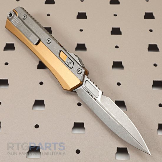 Picture of MICROTECH GLYKON D/E OTF AUTOMATIC KNIFE, TAN, 3.75 INCH, APOCALYPTIC, 184-10APTA