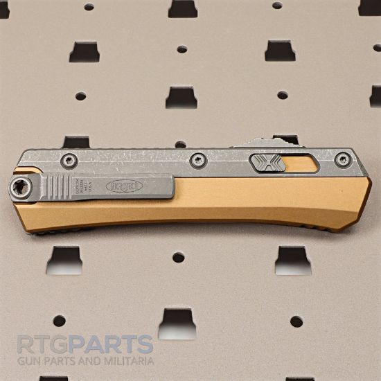 Picture of MICROTECH GLYKON D/E OTF AUTOMATIC KNIFE, TAN, 3.75 INCH, APOCALYPTIC, 184-10APTA