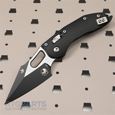 Picture of MICROTECH STITCH, S/E, RAM-LOK, BLACK, FLUTED ALUMINUM SCALES, 3.7 INCH, 169RL-1FL
