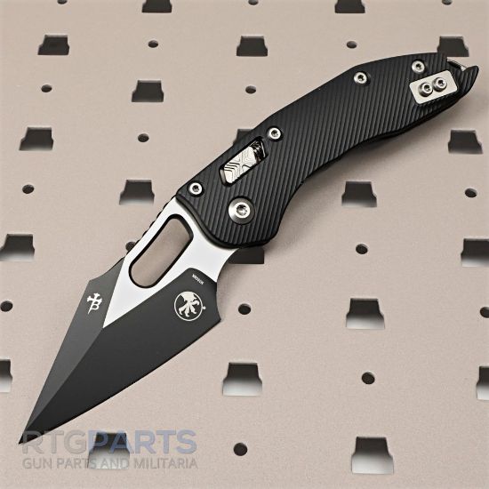 Picture of MICROTECH STITCH, S/E, RAM-LOK, BLACK, FLUTED ALUMINUM SCALES, 3.7 INCH, 169RL-1FL