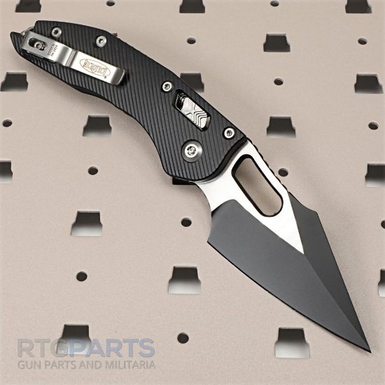 Picture of MICROTECH STITCH, S/E, RAM-LOK, BLACK, FLUTED ALUMINUM SCALES, 3.7 INCH, 169RL-1FL