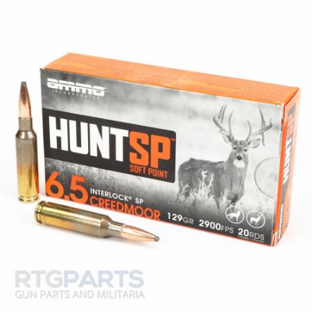 Picture of AMMO INC SIGNATURE HUNT SP 6.5 CREEDMOOR 129GR INTERLOCK SP, 20RD BOX