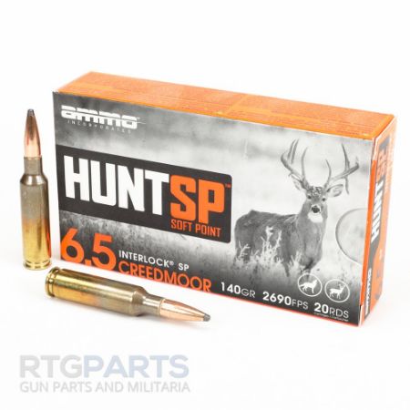 Picture of AMMO INC SIGNATURE HUNT SP 6.5 CREEDMOOR 140GR INTERLOCK SP, 20RD BOX