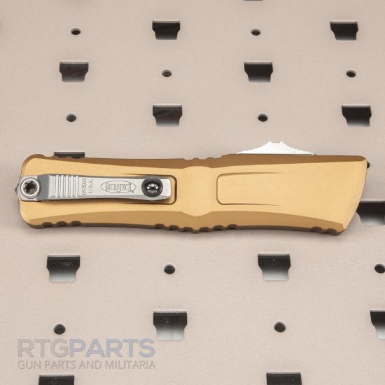 Picture of MICROTECH COMBAT TROODON GEN III D/E OTF AUTOMATIC KNIFE, TAN, 4 INCH, STONEWASH, 1142-10TA