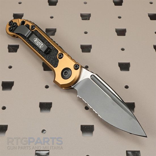 Picture of MICROTECH LUDT GEN III AUTO KNIFE, S/E, TAN, 3.5 INCH, BLACK SERRATED, 1135-2TA