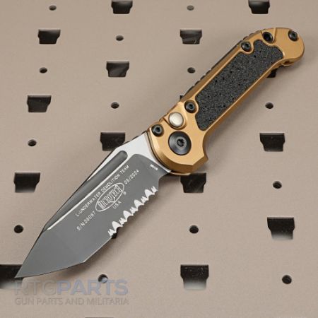 Picture of MICROTECH LUDT GEN III AUTO KNIFE, T/E, TAN, 3.5 INCH, BLACK SERRATED, 1136-2TA