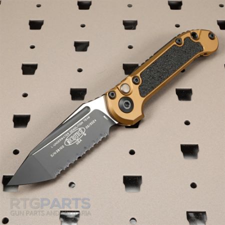 Picture of MICROTECH LUDT GEN III AUTO KNIFE, T/E, TAN, 3.5 INCH, BLACK, FULL SERRATIONS, 1136-3TA
