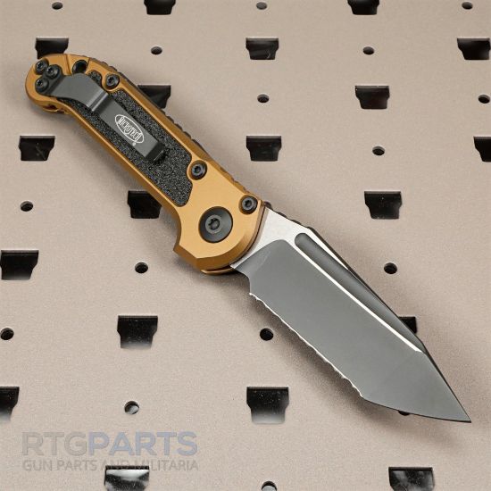 Picture of MICROTECH LUDT GEN III AUTO KNIFE, T/E, TAN, 3.5 INCH, BLACK, FULL SERRATIONS, 1136-3TA