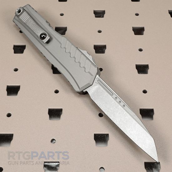 Picture of MICROTECH CYPHER II S/E OTF AUTOMATIC KNIFE, NATURAL CLEAR, 3.5 INCH WHARNCLIFFE, APOCALYPTIC, 1241-10APNC