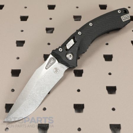 Picture of MICROTECH AMPHIBIAN, S/E, RAM-LOK, BLACK, FLUTED G10, 3.9 INCH, STONEWASH , 137RL-10FLGTBK