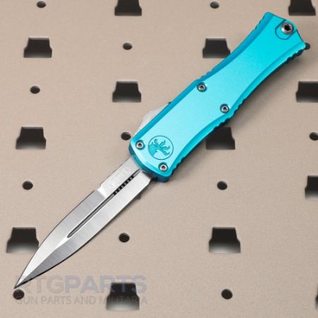 Picture of MICROTECH HERA II MINI D/E BAYONET OTF, AUTOMATIC KNIFE, TURQUOISE, 3 INCH, SATIN, 1701M-4TQ