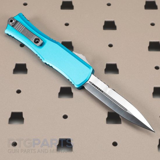 Picture of MICROTECH HERA II MINI D/E BAYONET OTF, AUTOMATIC KNIFE, TURQUOISE, 3 INCH, SATIN, 1701M-4TQ