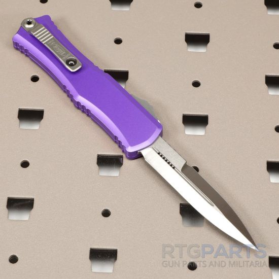 Picture of MICROTECH HERA II MINI D/E BAYONET OTF, AUTOMATIC KNIFE, PURPLE, 3 INCH, SATIN, 1701M-4PU