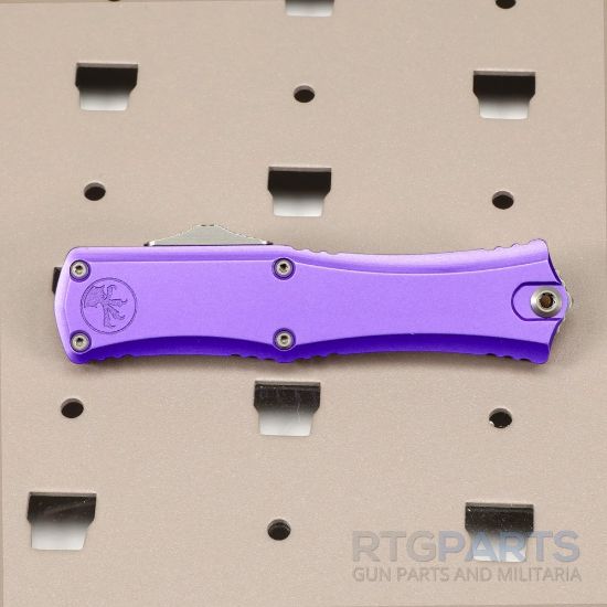 Picture of MICROTECH HERA II MINI D/E BAYONET OTF, AUTOMATIC KNIFE, PURPLE, 3 INCH, SATIN, 1701M-4PU