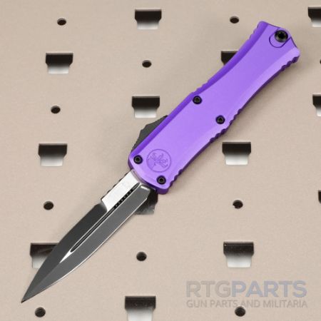 Picture of MICROTECH HERA II MINI D/E BAYONET OTF, AUTOMATIC KNIFE, PURPLE, 3 INCH, STANDARD, 1701M-1PU