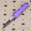 Picture of MICROTECH HERA II MINI D/E BAYONET OTF, AUTOMATIC KNIFE, PURPLE, 3 INCH, STANDARD, 1701M-1PU