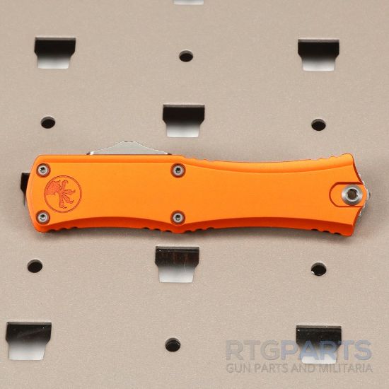 Picture of MICROTECH HERA II MINI D/E BAYONET OTF, AUTOMATIC KNIFE, ORANGE, 3 INCH, STONEWASH, 1701M-10OR