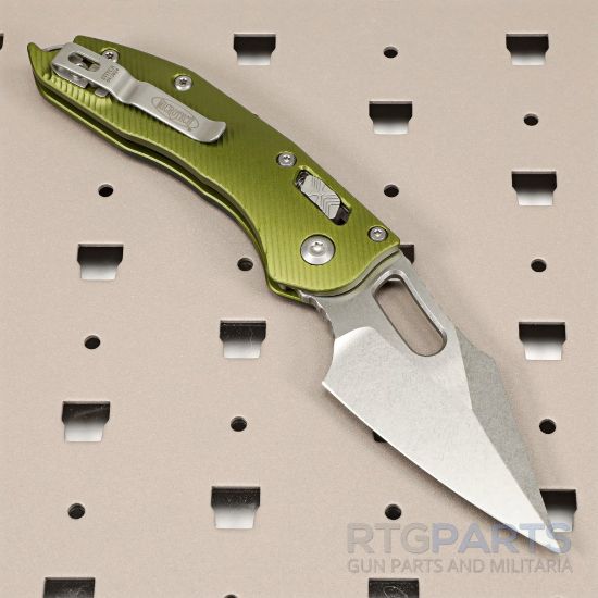 Picture of MICROTECH STITCH, S/E, RAM-LOK, OD GREEN, FLUTED ALUMINUM SCALES, 3.7 INCH, 169RL-10FLOD