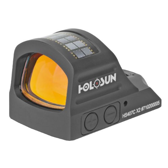 Picture of HOLOSUN 407C X2 MICRO REFLEX SIGHT, SOLAR, RED 2 MOA DOT