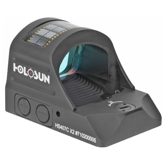 Picture of HOLOSUN 407C X2 MICRO REFLEX SIGHT, SOLAR, RED 2 MOA DOT