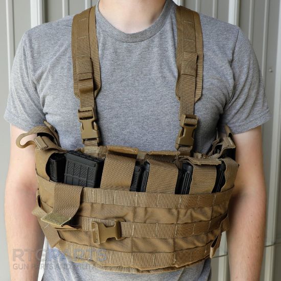 Picture of USMC 8-MAGAZINE COYOTE CHEST RIG, NEW