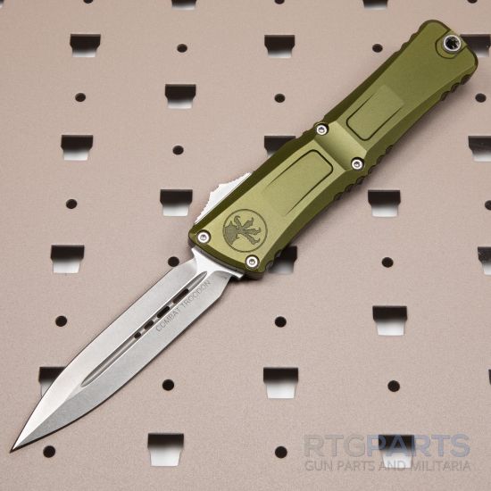 Picture of MICROTECH COMBAT TROODON GEN III D/E OTF AUTOMATIC KNIFE, OD GREEN, 4 INCH, STONEWASH, 1142-10OD