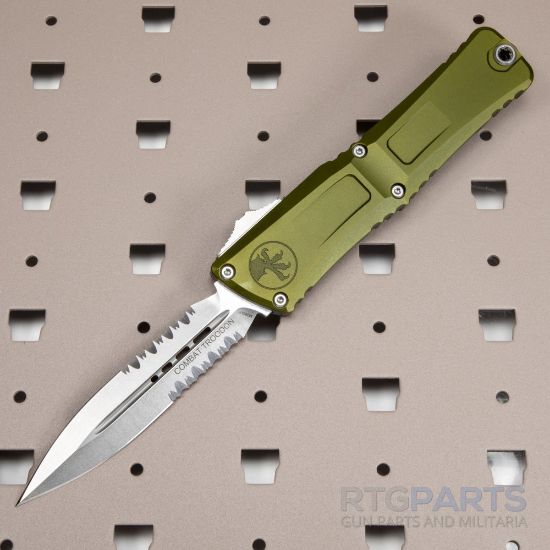 Picture of MICROTECH COMBAT TROODON GEN III D/E OTF AUTOMATIC KNIFE, OD GREEN, 4 INCH, STONEWASH, P/S, 1142-11OD