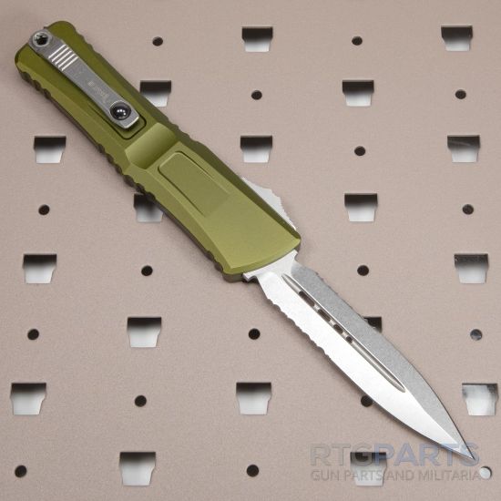 Picture of MICROTECH COMBAT TROODON GEN III D/E OTF AUTOMATIC KNIFE, OD GREEN, 4 INCH, STONEWASH, P/S, 1142-11OD