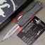 Picture of MICROTECH HERA II MINI SIGNATURE SERIES, D/E OTF, DAMASCUS, CLAW BURST DEEP ENGRAVED, 3 INCH, 1702M-16CBS
