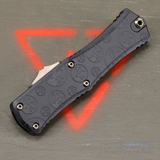 Picture of MICROTECH HERA II MINI SIGNATURE SERIES, D/E OTF, DAMASCUS, CLAW BURST DEEP ENGRAVED, 3 INCH, 1702M-16CBS