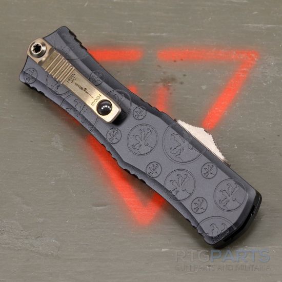 Picture of MICROTECH HERA II MINI SIGNATURE SERIES, D/E OTF, DAMASCUS, CLAW BURST DEEP ENGRAVED, 3 INCH, 1702M-16CBS