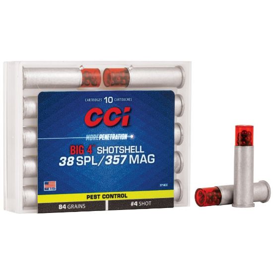 Picture of CCI SHOTSHELL 357 MAG / 38 SPECIAL 84GR #4 SHOT SIZE, 10RD BOX
