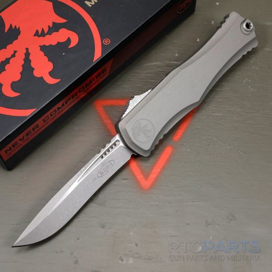 Picture of MICROTECH HERA II RECURVE OTF AUTOMATIC KNIFE, NATURAL CLEAR, 4 INCH, APOCALYPTIC, 1705-10APNC