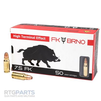Picture of FK BRNO F5 7.5 FK AMMO, 95GR HIGH VELOCITY LEAD FREE HOLLOW POINT, 50RD BOX
