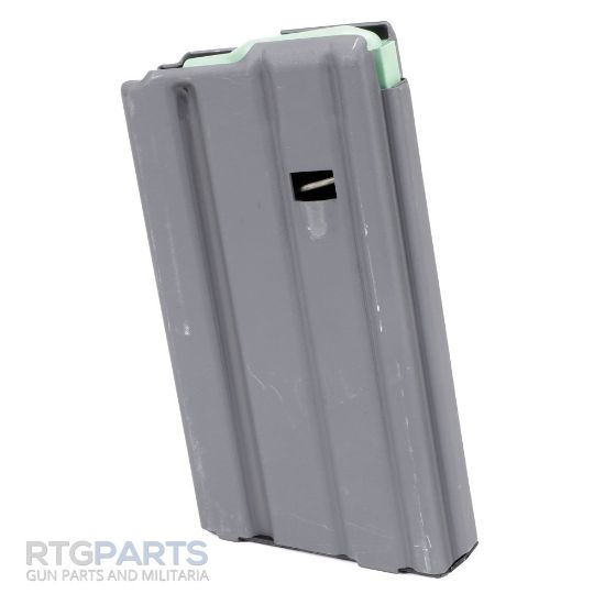 Picture of D&H AR15 STRAIGHT 20RD 5.56 MAGAZINE, ANODIZED FINISH, GREEN FOLLOWER, GRAY