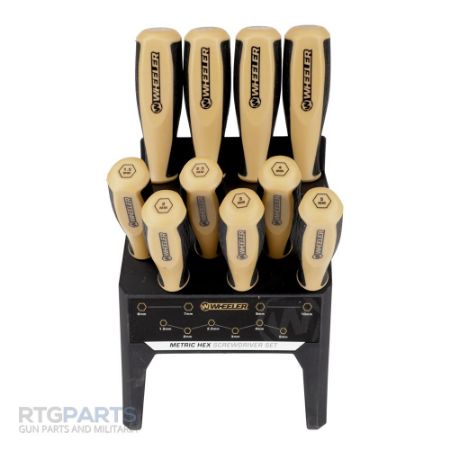 Wheeler, Metric Hex Bench Driver Set, 1.5mm-10mm, 10 Piece, FDE, 661120750628, WH-4005281, RTG PARTS