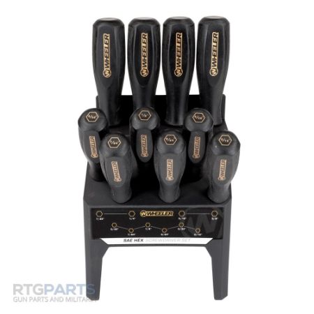 Wheeler, SAE Hex Bench Driver Set, 3/32 - 3/8, 10 Piece, Black, 661120750611, WH-4005280, RTG PARTS