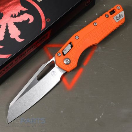 Picture of MICROTECH STANDARD ISSUE MSI, S/E, RAM-LOK, ORANGE POLYMER, 3.9 INCH, STONEWASH, 210T-10PMOR