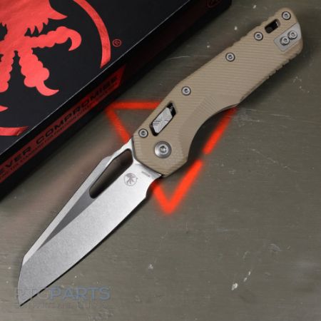 Picture of MICROTECH STANDARD ISSUE MSI, S/E, RAM-LOK, TAN G10, 3.9 INCH, STONEWASH, 210-10FLGTTA