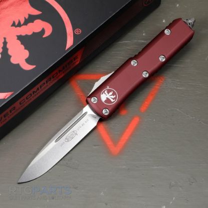 Picture of MICROTECH UTX-85 S/E OTF AUTOMATIC KNIFE, MERLOT, 3.125 INCH, STONEWASH, 231-10MR