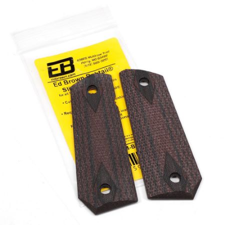 Picture of ED BROWN SLIM G10 DIAMOND BLACK CHERRY SLIM GRIPS NEW