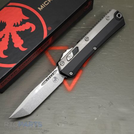 Picture of MICROTECH GLYKON T/E OTF AUTOMATIC KNIFE, BLACK, 3.75 INCH, STONEWASH, 185-10