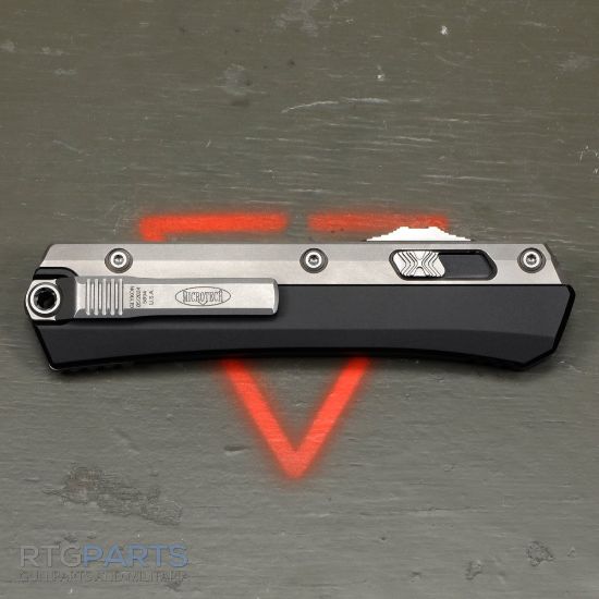 Picture of MICROTECH GLYKON T/E OTF AUTOMATIC KNIFE, BLACK, 3.75 INCH, STONEWASH, 185-10