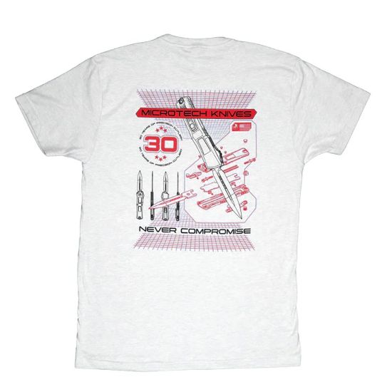 Picture of MICROTECH 30TH YEAR ANNIVERSARY CREAM T-SHIRT, LARGE