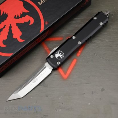 Picture of MICROTECH ULTRATECH T/E OTF AUTOMATIC KNIFE, BLACK, 3.4 INCH, SATIN, 123-4