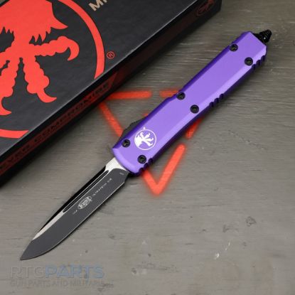 Picture of MICROTECH ULTRATECH S/E OTF AUTOMATIC KNIFE, PURPLE, 3.4 INCH, BLACK BLADE, 121-1PU